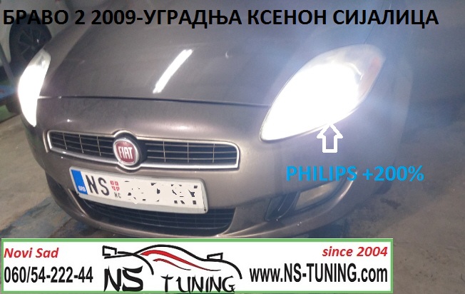 fiat bravo 2008 sijalica h1 xenon philips trafo canbus ugradnja novi sad tuning auto servis